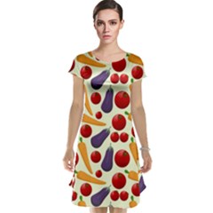 Vegetable Food Illustration Patterntexture Cap Sleeve Nightdress by Wegoenart