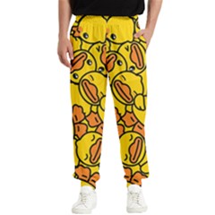 Duck Cartoon Background Pattern Men s Elastic Waist Pants by Wegoenart