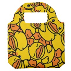 Duck Cartoon Background Pattern Premium Foldable Grocery Recycle Bag