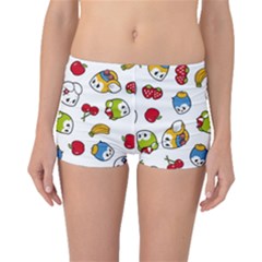 Illustration Vector Fruit Animal Cartoon Pattern Boyleg Bikini Bottoms by Wegoenart