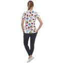 Illustration Vector Fruit Animal Cartoon Pattern Short Sleeve Zip Up Jacket View2