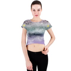 Bird Art Design Pattern Butterfly Crew Neck Crop Top by Wegoenart