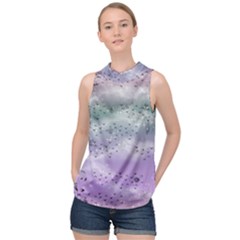 Bird Art Design Pattern Butterfly High Neck Satin Top by Wegoenart