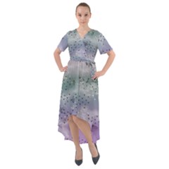 Bird Art Design Pattern Butterfly Front Wrap High Low Dress