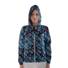 Marble Rock Pattern Texture Antique Women s Hooded Windbreaker by Wegoenart