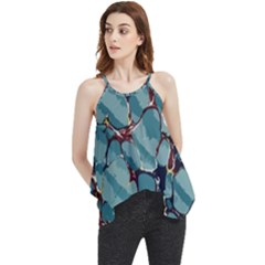 Marble Rock Pattern Texture Antique Flowy Camisole Tank Top by Wegoenart