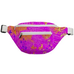 Spring Tropical Floral Palm Bird Pink Pattern Background Fanny Pack by Wegoenart