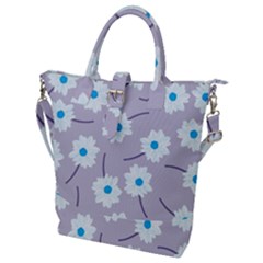 Flower Pattern Background Buckle Top Tote Bag by Wegoenart