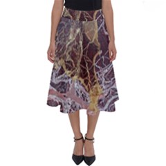 Marble Pattern Texture Rock Stone Surface Tile Perfect Length Midi Skirt