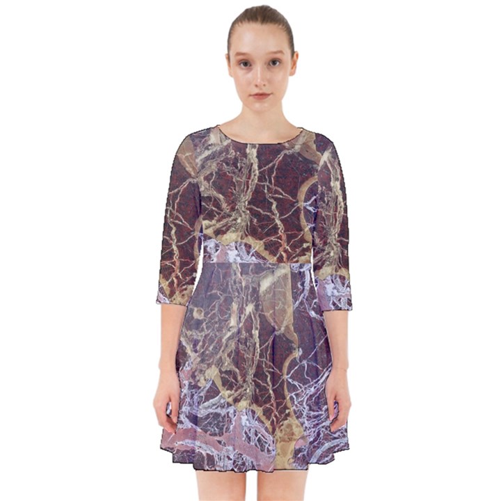 Marble Pattern Texture Rock Stone Surface Tile Smock Dress