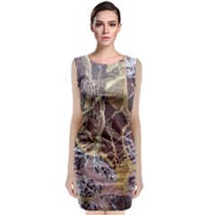 Marble Pattern Texture Rock Stone Surface Tile Sleeveless Velvet Midi Dress by Ravend