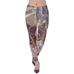 Marble Pattern Texture Rock Stone Surface Tile Velvet Leggings