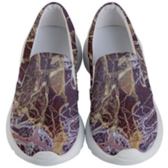 Marble Pattern Texture Rock Stone Surface Tile Kids Lightweight Slip Ons by Ravend