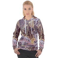 Marble Pattern Texture Rock Stone Surface Tile Women s Overhead Hoodie