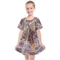 Marble Pattern Texture Rock Stone Surface Tile Kids  Smock Dress