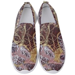 Marble Pattern Texture Rock Stone Surface Tile Men s Slip On Sneakers by Ravend