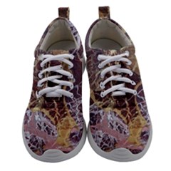 Marble Pattern Texture Rock Stone Surface Tile Women Athletic Shoes by Ravend