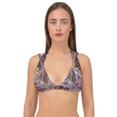 Marble Pattern Texture Rock Stone Surface Tile Double Strap Halter Bikini Top