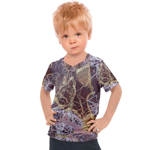 Marble Pattern Texture Rock Stone Surface Tile Kids  Sports Tee by Ravend