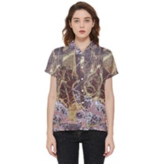 Marble Pattern Texture Rock Stone Surface Tile Short Sleeve Pocket Shirt by Ravend