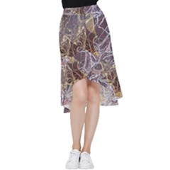 Marble Pattern Texture Rock Stone Surface Tile Frill Hi Low Chiffon Skirt by Ravend