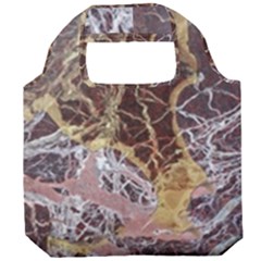 Marble Pattern Texture Rock Stone Surface Tile Foldable Grocery Recycle Bag by Ravend