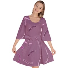 Feather Velour Kimono Dress by nateshop