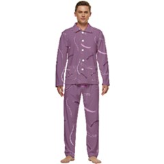 Feather Men s Long Sleeve Velvet Pocket Pajamas Set by nateshop