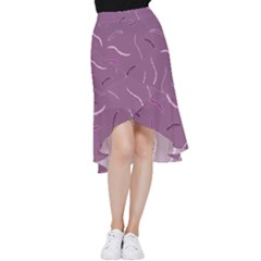 Feather Frill Hi Low Chiffon Skirt by nateshop