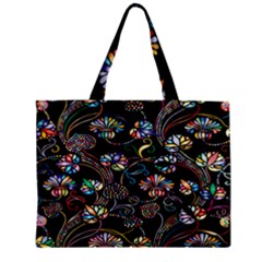 Floral Zipper Mini Tote Bag by nateshop