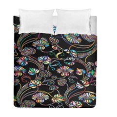 Floral Duvet Cover Double Side (full/ Double Size) by nateshop