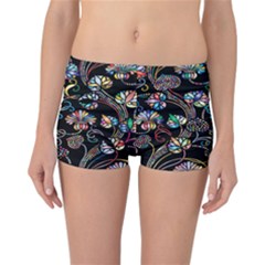 Floral Reversible Boyleg Bikini Bottoms by nateshop