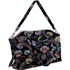 Floral Canvas Crossbody Bag by nateshop