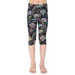 Floral Kids  Capri Leggings  by nateshop