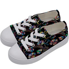 Floral Kids  Low Top Canvas Sneakers by nateshop