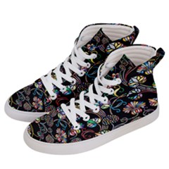 Floral Men s Hi-top Skate Sneakers by nateshop