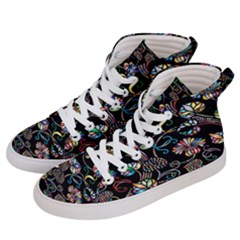 Floral Women s Hi-top Skate Sneakers by nateshop