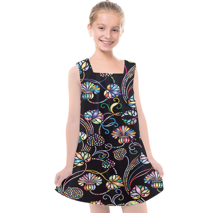 Floral Kids  Cross Back Dress