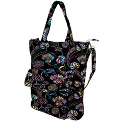 Floral Shoulder Tote Bag by nateshop