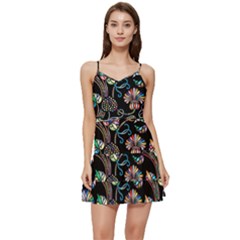 Floral Short Frill Dress by nateshop