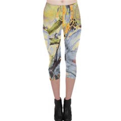 Flower Capri Leggings  by nateshop