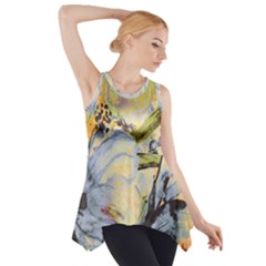 Flower Side Drop Tank Tunic by nateshop