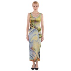 Flower Fitted Maxi Dress by nateshop