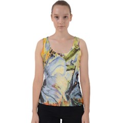 Flower Velvet Tank Top by nateshop