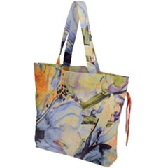 Flower Drawstring Tote Bag by nateshop