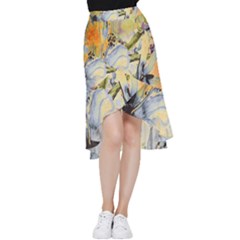 Flower Frill Hi Low Chiffon Skirt by nateshop