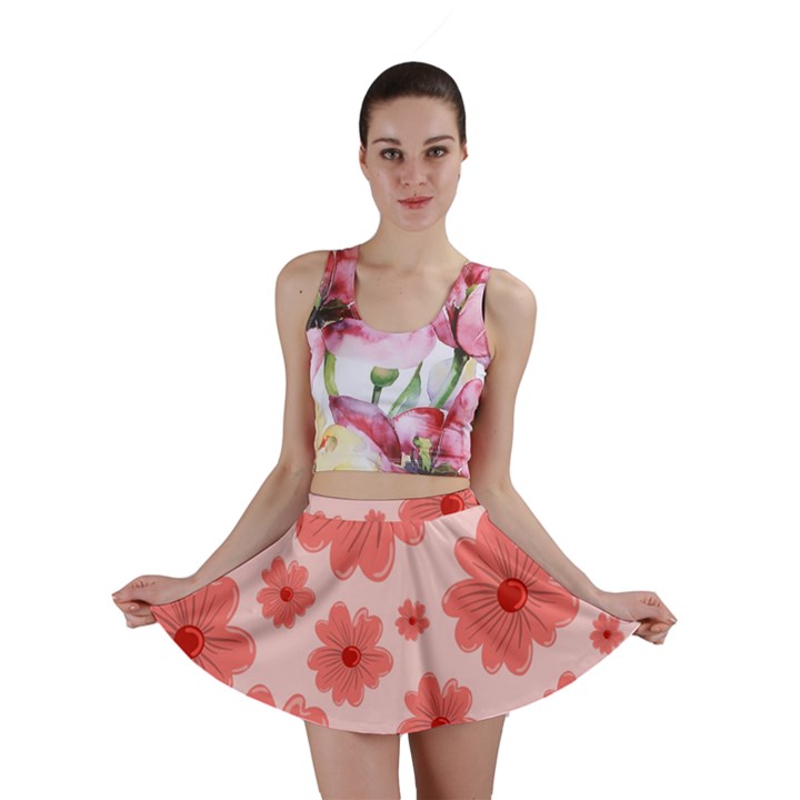 Flowers Mini Skirt