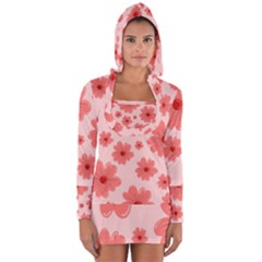 Flowers Long Sleeve Hooded T-shirt by nateshop