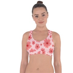 Flowers Cross String Back Sports Bra by nateshop