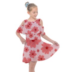 Flowers Kids  Shoulder Cutout Chiffon Dress by nateshop